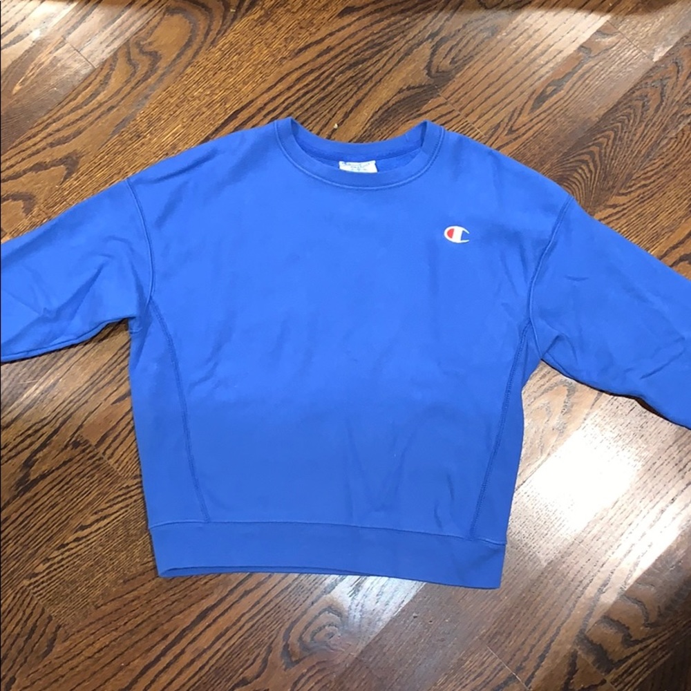 CHAMPION blue crew neck